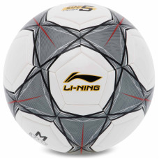 М'яч футбольний LI-NING LFQK635-1 №5 PU+EVA білий-чорний