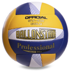 М'яч волейбольний BALLONSTAR LG-2080 №5 PU жовтий-синій-білий