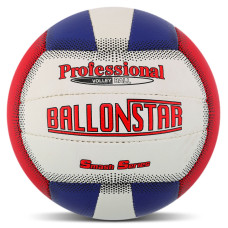 М'яч волейбольний BALLONSTAR LG-2087 №5 PU червоний-синій-білий