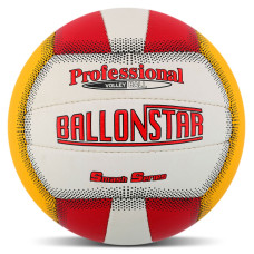 М'яч волейбольний BALLONSTAR LG-2088 №5 PU червоний-жовтий-білий