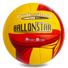 М'яч волейбольний BALLONSTAR LG2079 №5 PU жовтий-червоний-бордовий