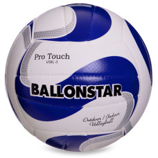 М'яч волейбольний BALLONSTAR LG2354 №5 PU білий-синій
