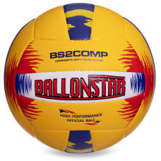 М'яч волейбольний BALLONSTAR LG2358 №5 PU жовтий-червоний-синій