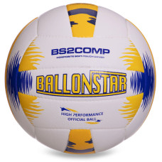 М'яч волейбольний BALLONSTAR LG2371 №5 PU білий-жовтий-синій