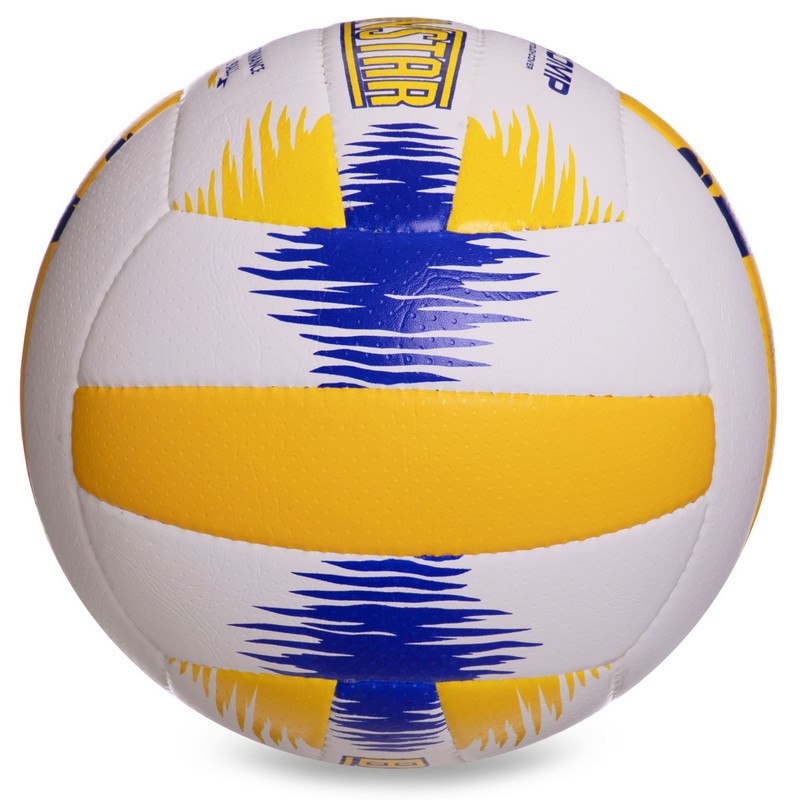 М'яч волейбольний BALLONSTAR LG2371 №5 PU білий-жовтий-синій