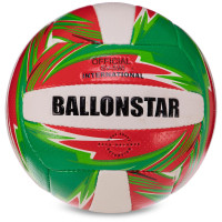 М'яч волейбольний BALLONSTAR LG3499 №5 PU зелений-червоний-білий