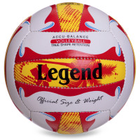 М'яч волейбольний пляжний PU LEGEND LG5399 №5 PU білий-червоний-жовтий
