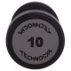Гантель цільна професійна з поліуретановим покриттям TECHNOGYM LN-1254-10 1шт 10кг чорний-сірий