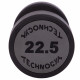 Гантель цільна професійна з поліуретановим покриттям TECHNOGYM LN-1254-22_5 1шт 22,5кг чорний-сірий
