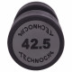 Гантель цільна професійна з поліуретановим покриттям TECHNOGYM LN-1254-42_5 1шт 42,5кг чорний-сірий
