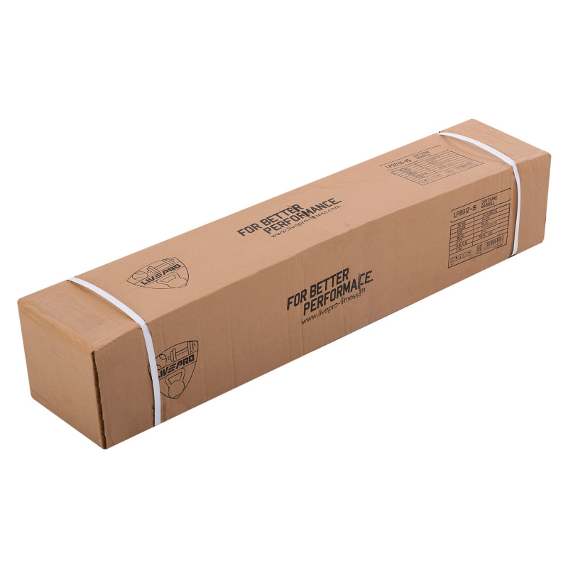 Штанга нерозбірна з фіксованою вагою пряма поліуретанова дванадцятигранна LiveUp LP8012-15 довжина-89,2см 15кг чорний-синій