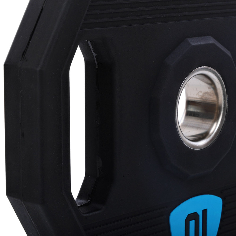 Блини диски поліуретанові 2 Handle металева втулка LiveUp LP8023-10 ø51мм 10кг чорний