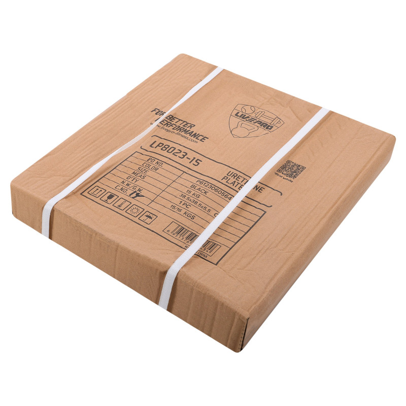 Блини диски поліуретанові 2 Handle металева втулка LiveUp LP8023-15 ø51мм 15кг чорний
