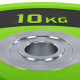 Бамперні диски поліуретанові Bumper Plates LiveUp LP8027-10 ø50.5мм 10кг зелений-чорний