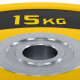 Бамперні диски поліуретанові Bumper Plates LiveUp LP8027-15 ø50.5мм 15кг жовтий-чорний