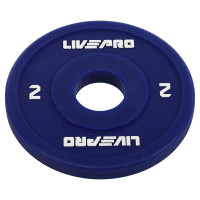 Блини диски поліуретанові з металевою втулкою LiveUp LP8028-2 ø50мм 2кг синій
