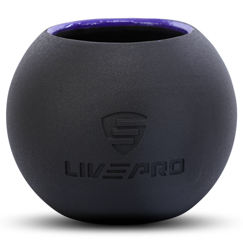 Гиря-дзвін чавунна пофарбована BALL BELL LiveUp LP8047-13LB вага 6кг чорний