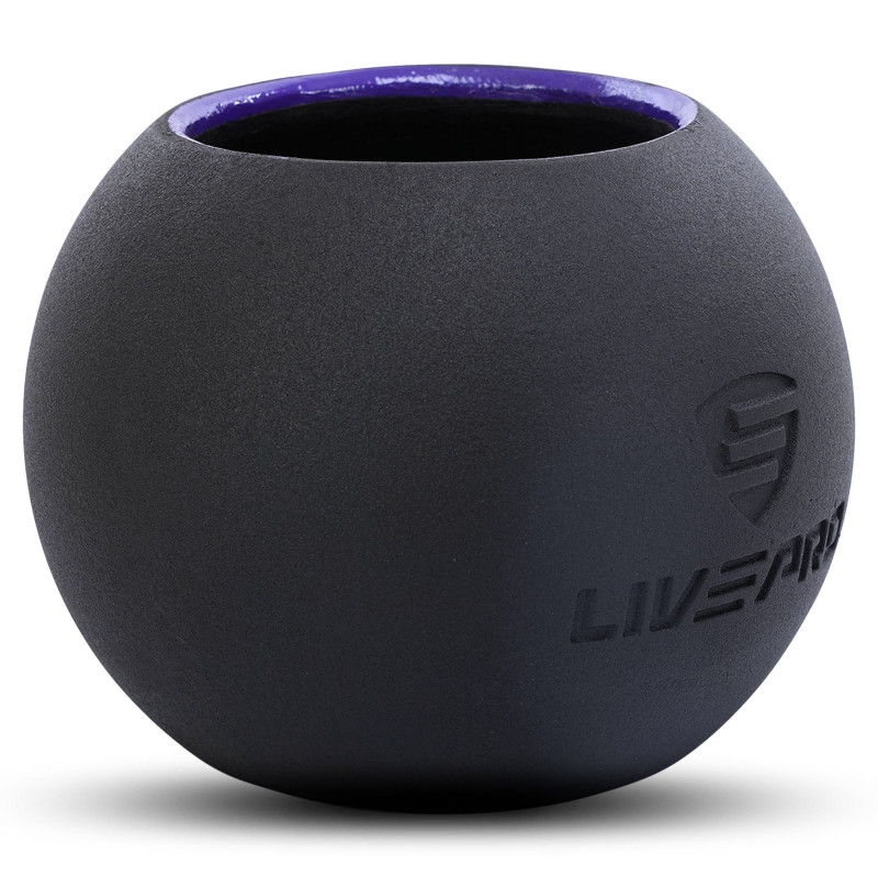 Гиря-дзвін чавунна пофарбована BALL BELL LiveUp LP8047-13LB вага 6кг чорний