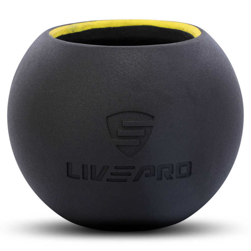 Гиря-дзвін чавунна пофарбована BALL BELL LiveUp LP8047-26LB вага 12кг чорний