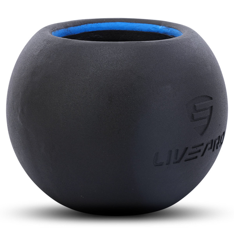 Гиря-дзвін чавунна пофарбована BALL BELL LiveUp LP8047-35LB вага 16кг чорний