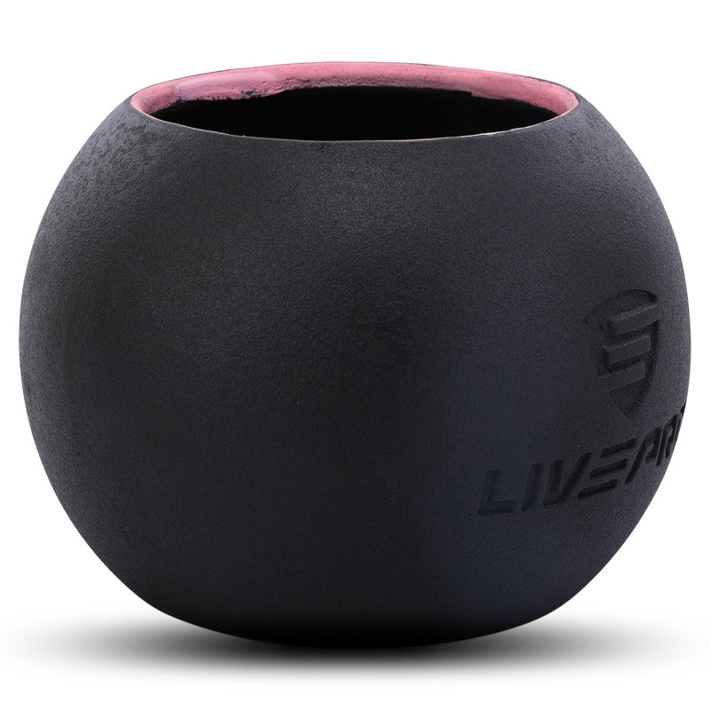 Гиря-дзвін чавунна пофарбована BALL BELL LiveUp LP8047-9LB вага 4кг чорний