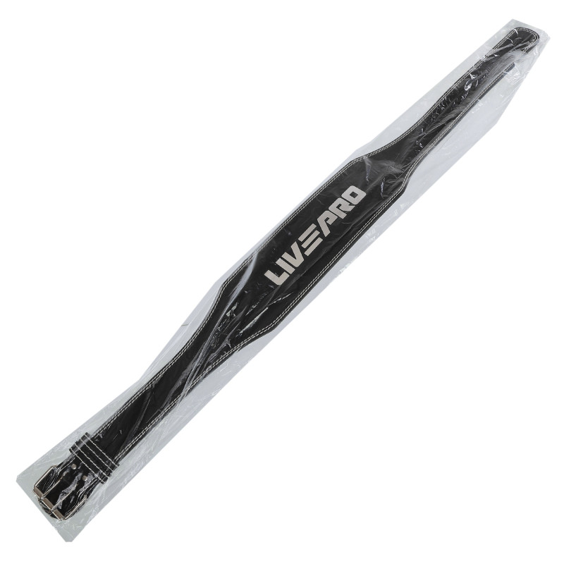 Пояс атлетичний шкіряний LiveUp LP8067 спинка-15см, розмір-M-L чорний