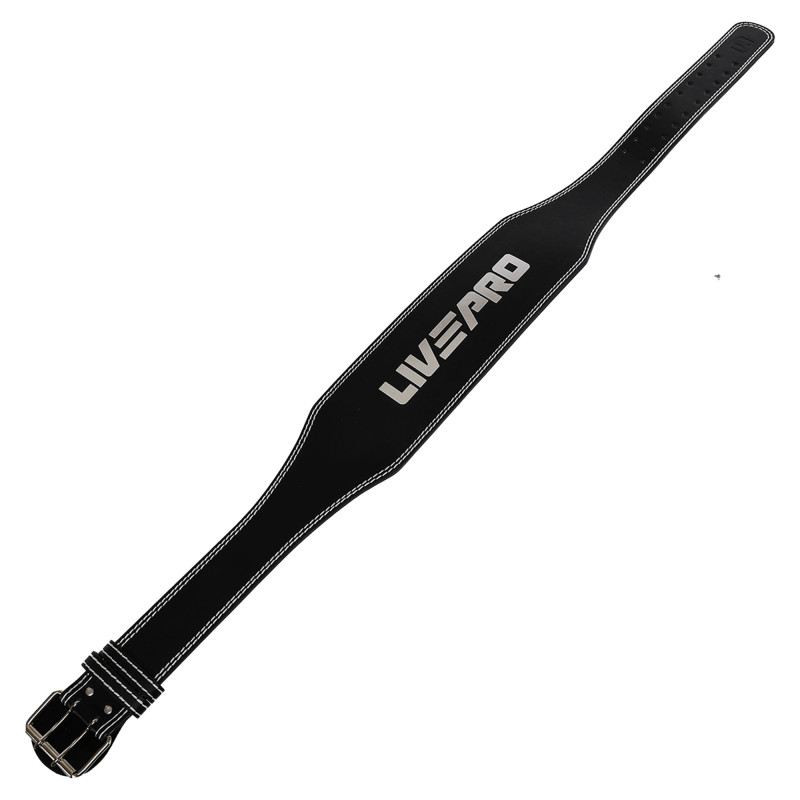 Пояс атлетичний шкіряний LiveUp LP8067 спинка-15см, розмір-M-L чорний