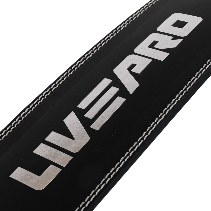 Пояс атлетичний шкіряний LiveUp LP8067 спинка-15см, розмір-M-L чорний