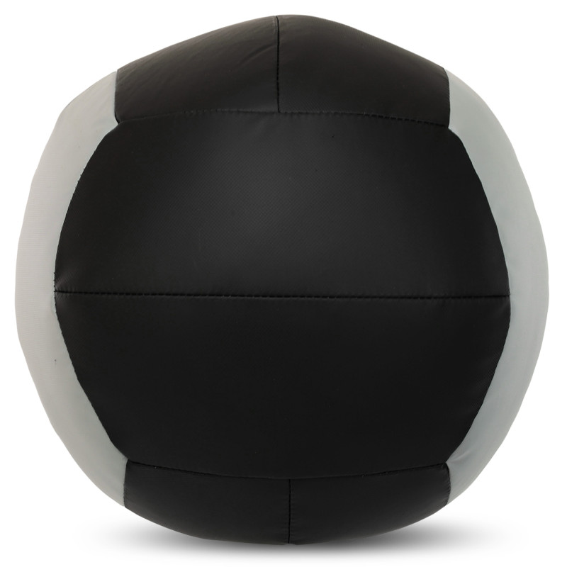 М'яч набивний медичний для кросфіту WALL BALL LiveUp LP8100-10 10кг чорний-сірий