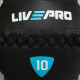 М'яч набивний медичний для кросфіту WALL BALL LiveUp LP8100-10 10кг чорний-сірий