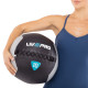 М'яч набивний медичний для кросфіту WALL BALL LiveUp LP8100-10 10кг чорний-сірий