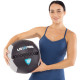 М'яч набивний медичний для кросфіту WALL BALL LiveUp LP8100-10 10кг чорний-сірий
