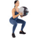 М'яч набивний медичний для кросфіту WALL BALL LiveUp LP8100-10 10кг чорний-сірий