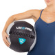 М'яч набивний медичний для кросфіту WALL BALL LiveUp LP8100-12 12кг чорний-сірий