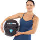 М'яч набивний медичний для кросфіту WALL BALL LiveUp LP8100-12 12кг чорний-сірий