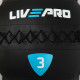 М'яч набивний медичний для кросфіту WALL BALL LiveUp LP8100-3 3кг чорний-сірий