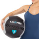 М'яч набивний медичний для кросфіту WALL BALL LiveUp LP8100-3 3кг чорний-сірий