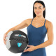 М'яч набивний медичний для кросфіту WALL BALL LiveUp LP8100-3 3кг чорний-сірий