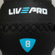 М'яч набивний медичний для кросфіту WALL BALL LiveUp LP8100-8 8кг чорний-сірий