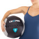 М'яч набивний медичний для кросфіту WALL BALL LiveUp LP8100-8 8кг чорний-сірий