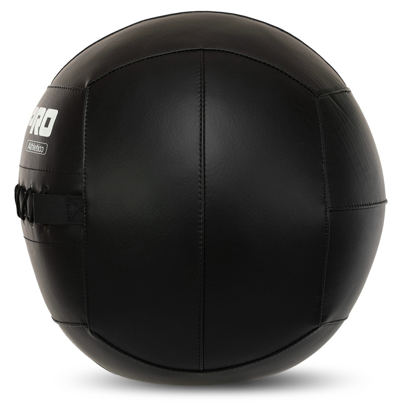 М'яч набивний медичний для кросфіту WALL BALL LiveUp LP8103-10 10кг чорний