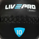 М'яч набивний медичний для кросфіту WALL BALL LiveUp LP8103-10 10кг чорний