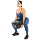 М'яч набивний медичний для кросфіту WALL BALL LiveUp LP8103-10 10кг чорний