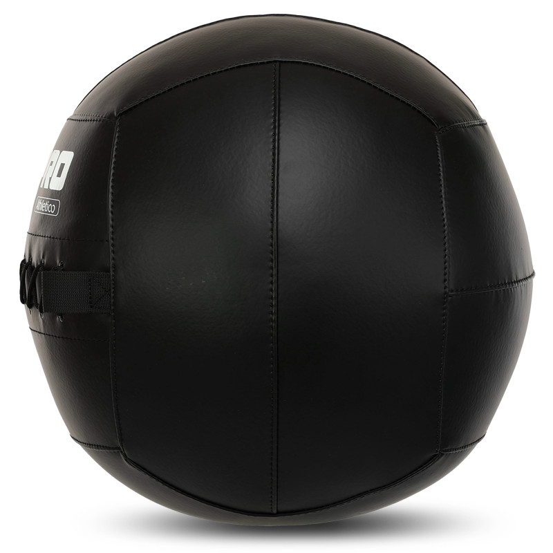 М'яч набивний медичний для кросфіту WALL BALL LiveUp LP8103-12 12кг чорний