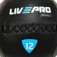 М'яч набивний медичний для кросфіту WALL BALL LiveUp LP8103-12 12кг чорний