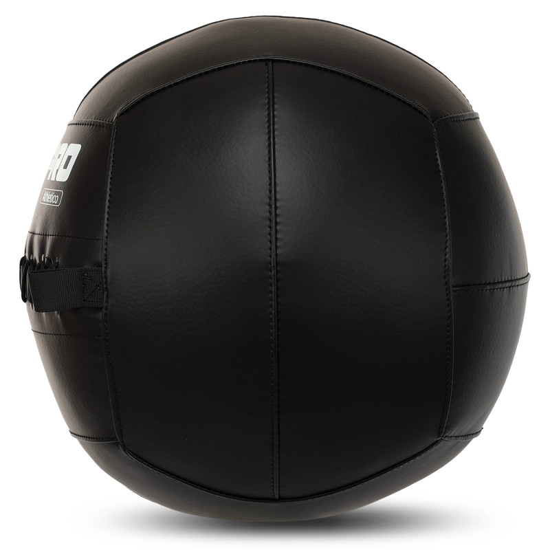 М'яч набивний медичний для кросфіту WALL BALL LiveUp LP8103-5 5кг чорний