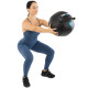 М'яч набивний медичний для кросфіту WALL BALL LiveUp LP8103-5 5кг чорний