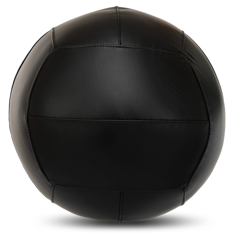 М'яч набивний медичний для кросфіту WALL BALL LiveUp LP8103-7 7кг чорний