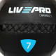 М'яч набивний медичний для кросфіту WALL BALL LiveUp LP8103-7 7кг чорний