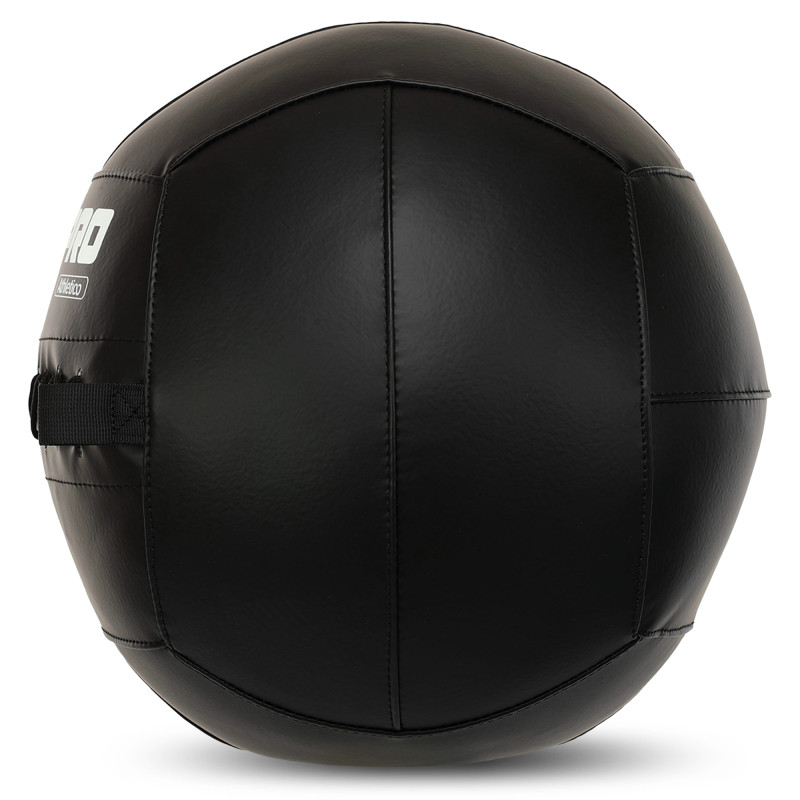 М'яч набивний медичний для кросфіту WALL BALL LiveUp LP8103-8 8кг чорний